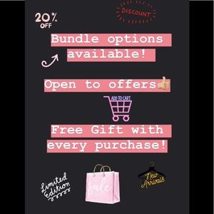 Come shop! FREE SHIPPING on bundles!